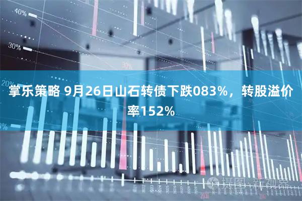 掌乐策略 9月26日山石转债下跌083%，转股溢价率152%