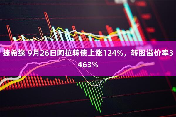 捷希缘 9月26日阿拉转债上涨124%，转股溢价率3463%