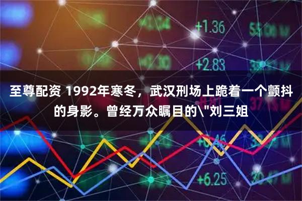 至尊配资 1992年寒冬，武汉刑场上跪着一个颤抖的身影。曾经万众瞩目的